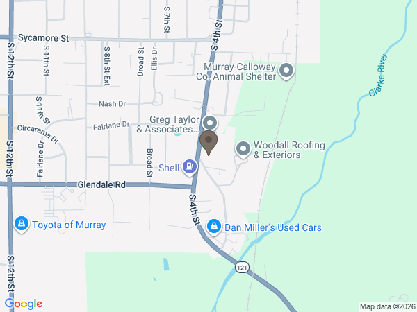 Map showing location of Blalock-Coleman Funeral Home