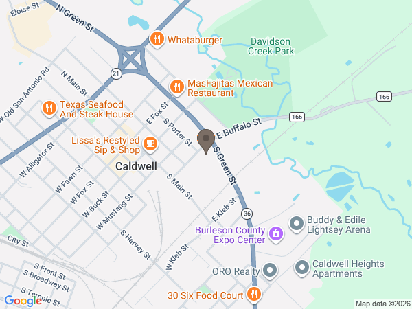 Map showing location of Strickland Funeral Home - Caldwell