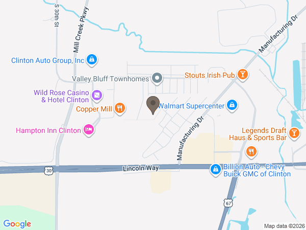 Map showing location of Lemke Fueneral Homes