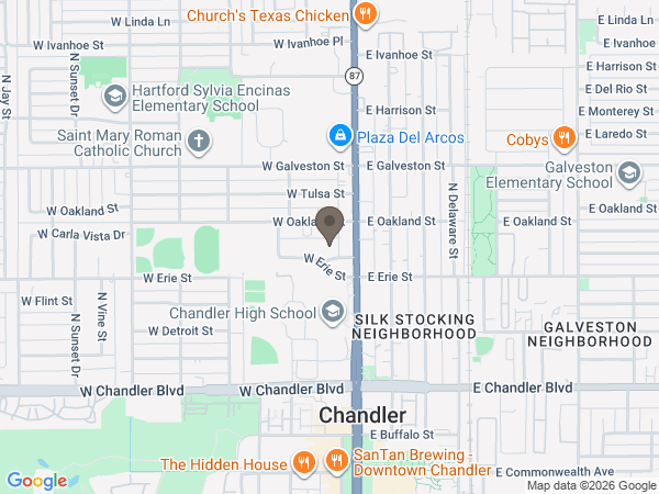 Map showing location of Whitney & Murphy Bueler Mortuary