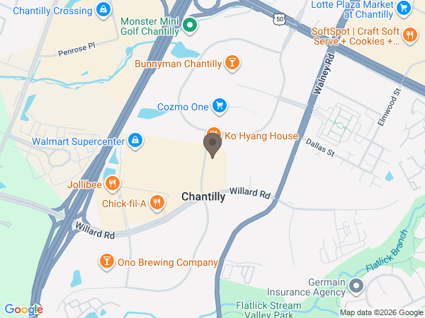 Map showing location of Direct Cremation Services of VA