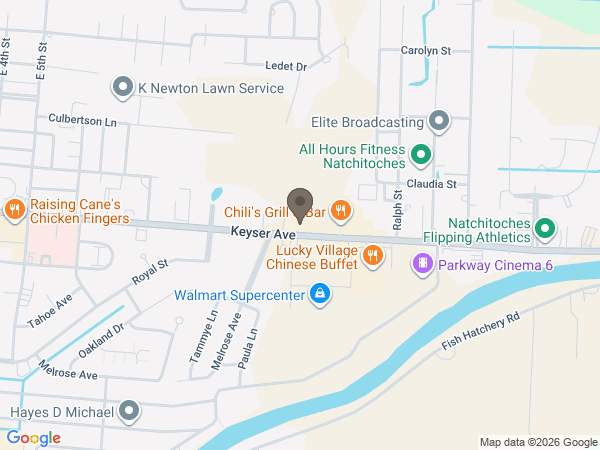 Map showing location of Blanchard-St. Denis Funeral Home