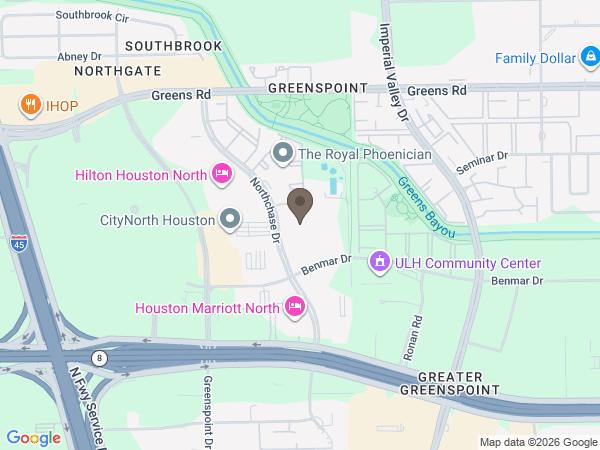 Map showing location of Park Lawn Corp