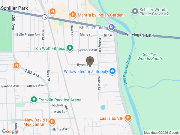 Map showing location of Chicagoland Cremation Options: Schiller Park