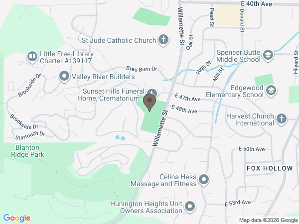Map showing location of Sunset Hills Funeral Home, Crematorium and Cemetery