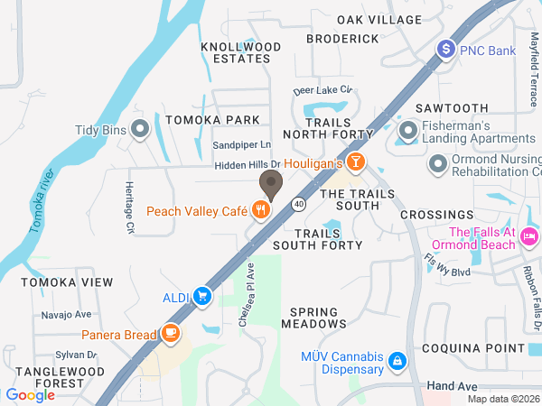 Map showing location of Baldwin Brothers: Ormond Beach