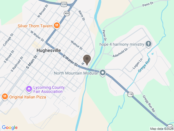 Map showing location of McCarty-Thomas Funeral Home