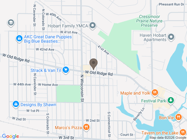 Map showing location of Rees Funeral Home