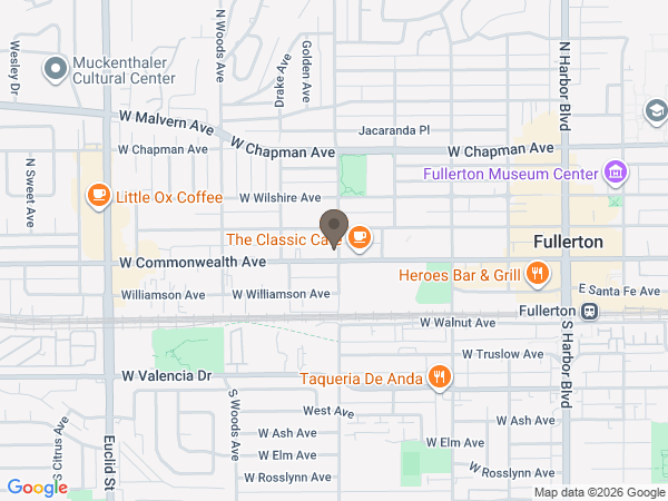 Map showing location of Scott McAulay Family: New Options Funeral Service