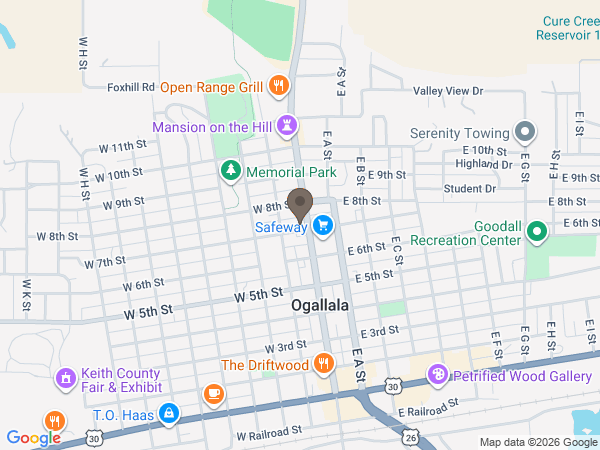 Map showing location of Draucker Funeral Home