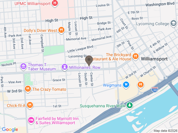 Map showing location of Maneval Allen Redmond Cremation & Funeral Home