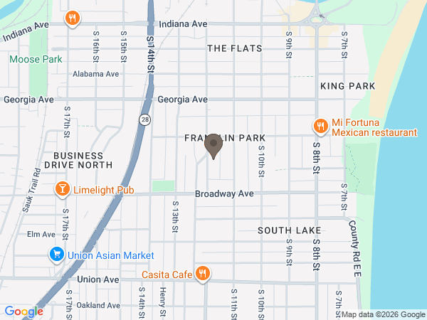 Map showing location of Reinbold-Novak Funeral Home