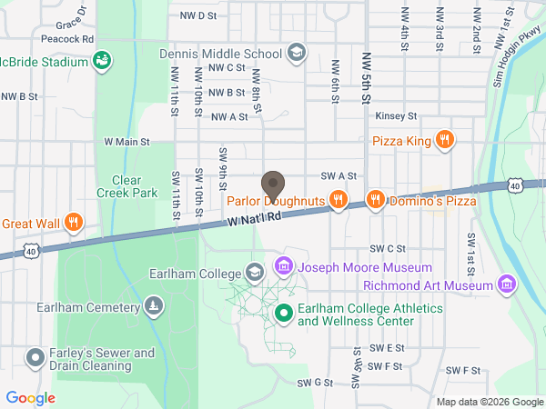 Map showing location of Doan & Mills Funeral Home