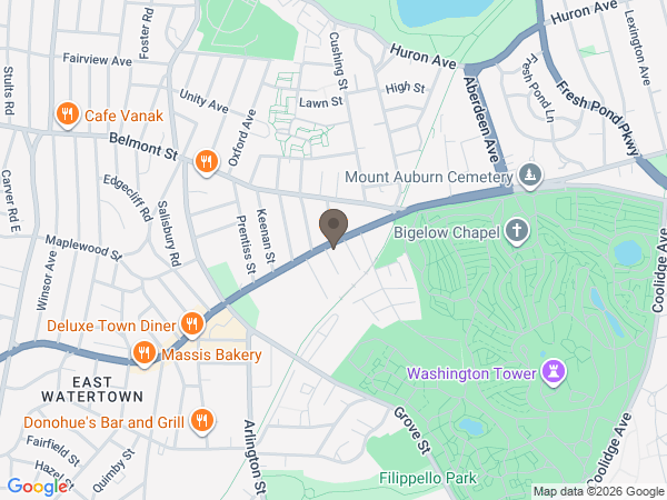 Map showing location of Devito Funeral Homes: Watertown