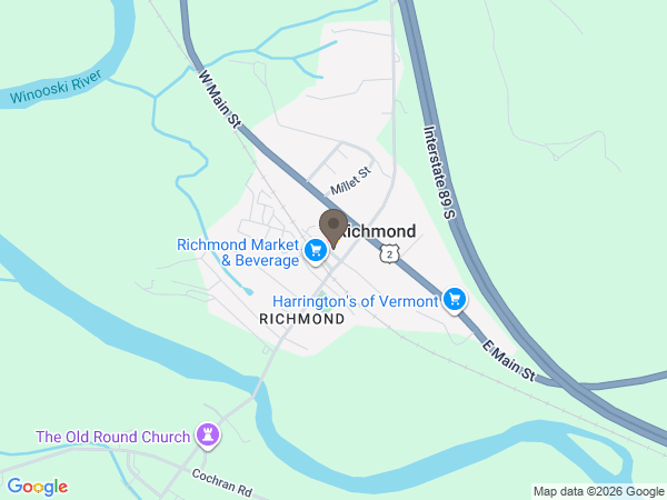 Map showing location of Vermont Funeral Homes: Gifford Funeral Home