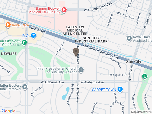 Map showing location of Menke Funeral & Cremation Center