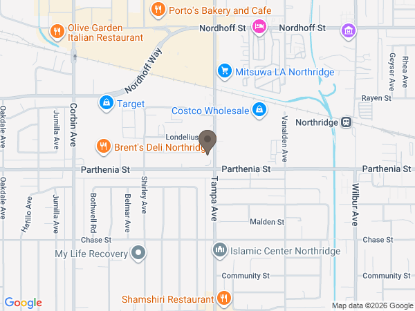 Map showing location of Crawford Lorenzen Mortuary