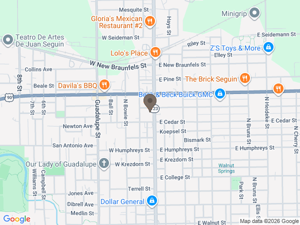 Map showing location of Palmer Mortuary and Cremation