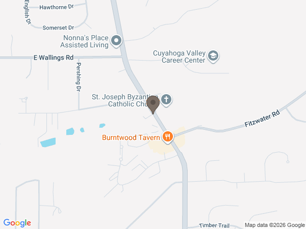 Map showing location of Nosek-McCreery Funeral Home