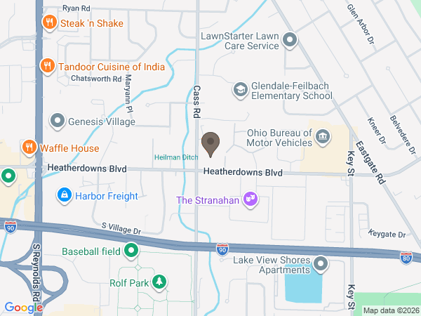 Map showing location of Newcomer: SW Toledo