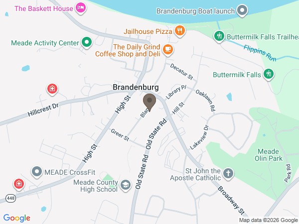 Map showing location of Hager Funeral Home