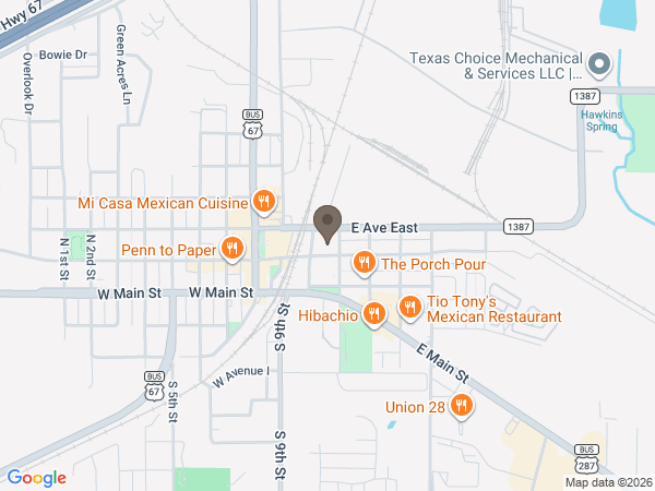 Map showing location of Midlothian Funeral Home
