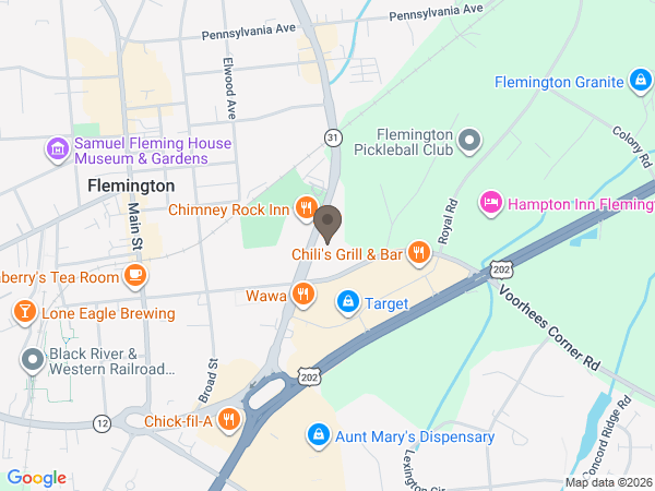 Map showing location of Wright & Ford Family Funeral Home