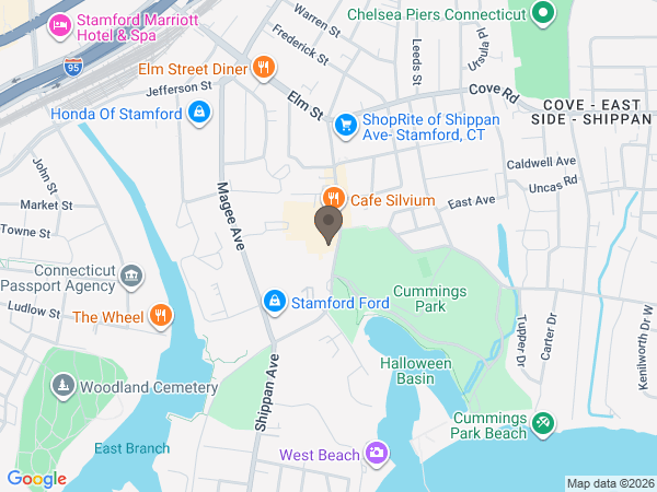 Map showing location of Nutmeg State Cremation Society