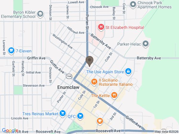 Map showing location of Weeks' Enumclaw Funeral Home