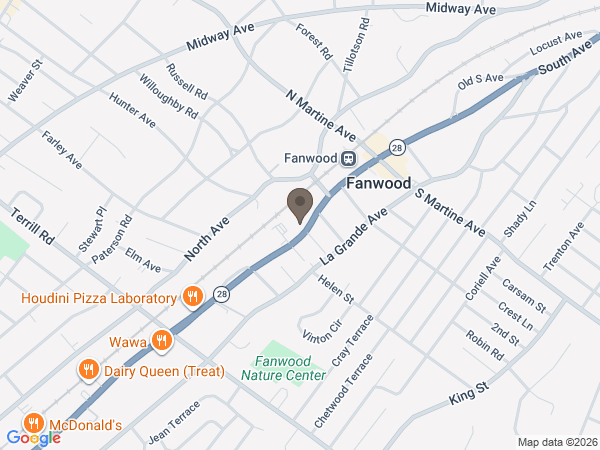 Map showing location of Memorial Funeral Home