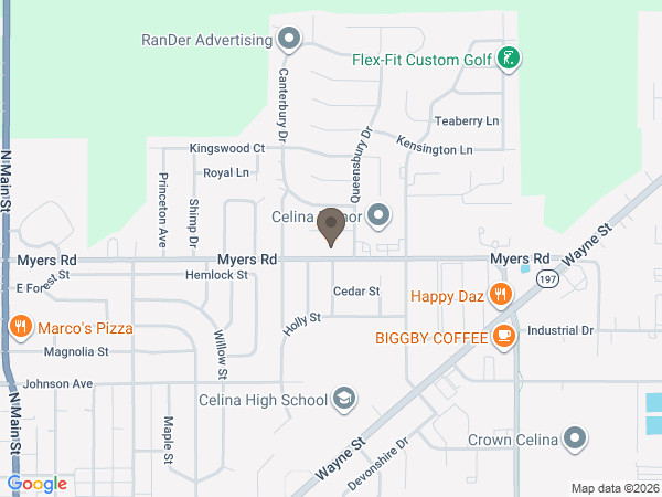 Map showing location of Lehman Dzendzel Funeral Home