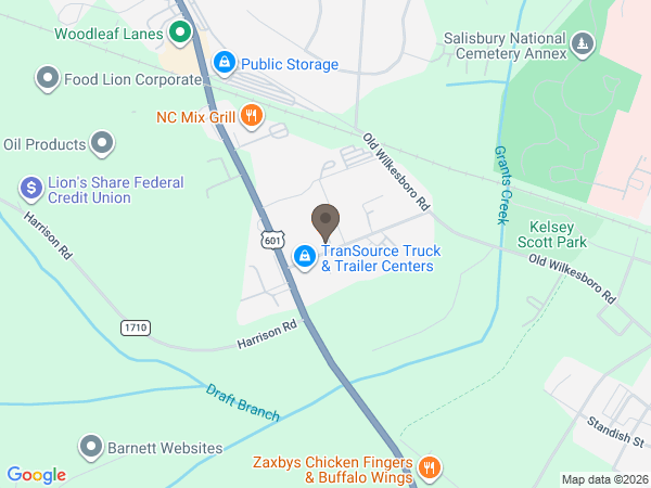 Map showing location of Carolina Cremation