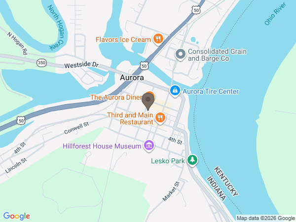 Map showing location of Rullman Hunger Funeral Home