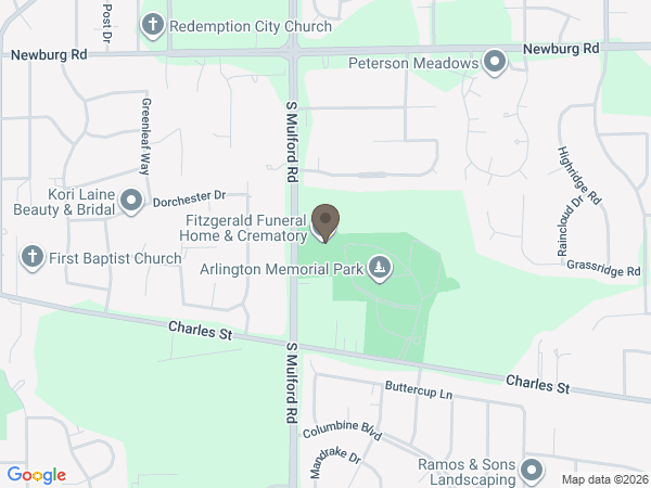 Map showing location of fitzgeraldfuneralhome.com