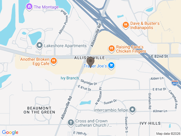 Map showing location of Indiana Funeral Care & Cremation: Indianapolis