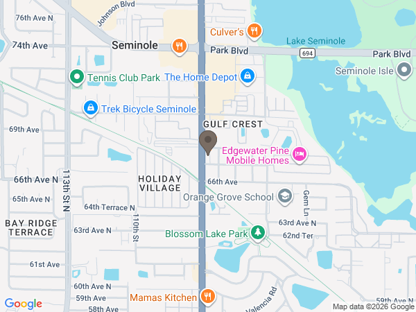 Map showing location of E. James Reese Funeral Home