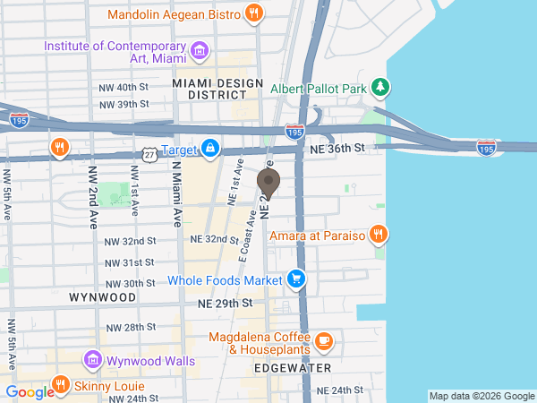 Map showing location of Van Orsdel Funeral & Cremation Services: Midtown Miami