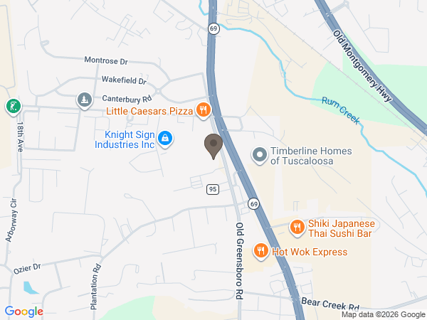 Map showing location of Magnolia Chapel Funeral Homes