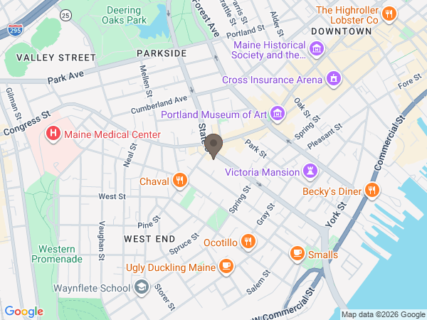 Map showing location of Conroy-Tully Walker Funeral Homes