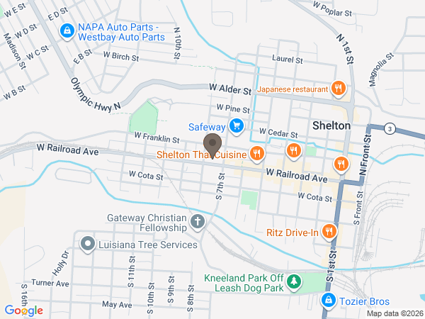 Map showing location of McComb & Wagner Family Funeral Home and Crematory