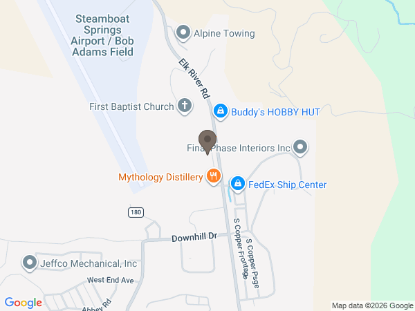 Map showing location of Yampa Valley Funeral Home