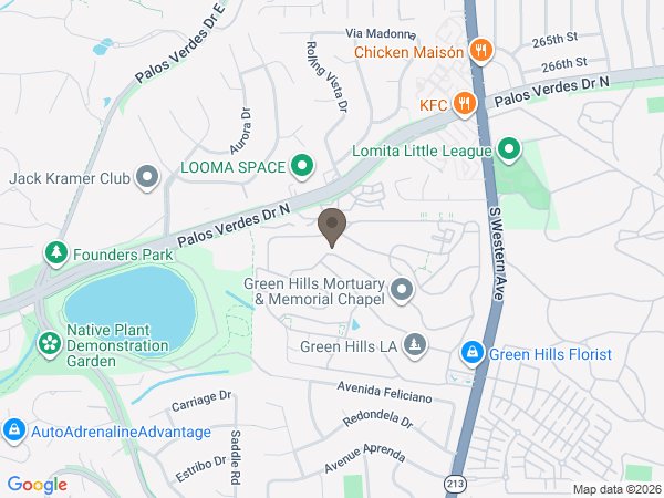 Map showing location of The Mortuary at Green Hills LLC