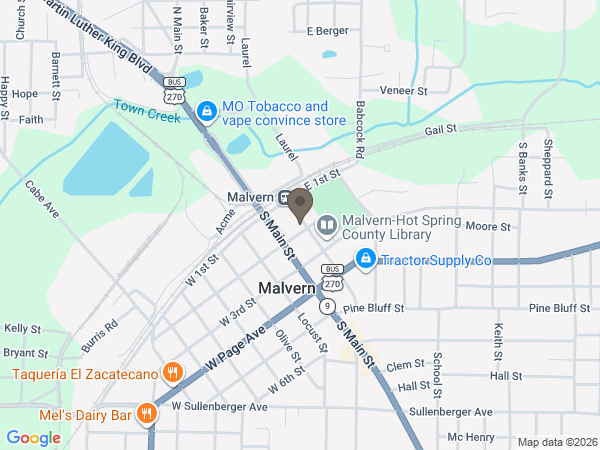 Map showing location of Atkinson Funeral Home LLC