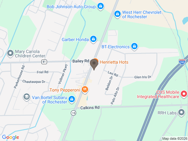 Map showing location of Rochester Cremation