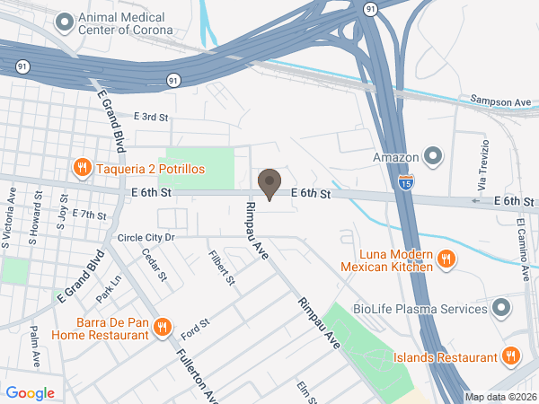 Map showing location of Thomas Miller Mortuary: Corona Chapel