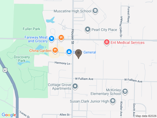 Map showing location of Wittich-Riley-Freers Funeral Home