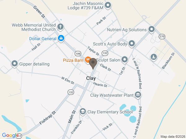 Map showing location of Vanover Funeral Home