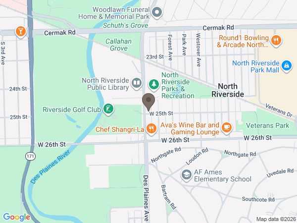 Map showing location of Kuratko-Nosek Funeral Home