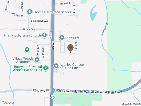 Map showing location of Wheelan-Pressly Funeral Homes: Milan