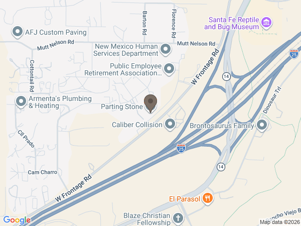 Map showing location of Parting Stone
